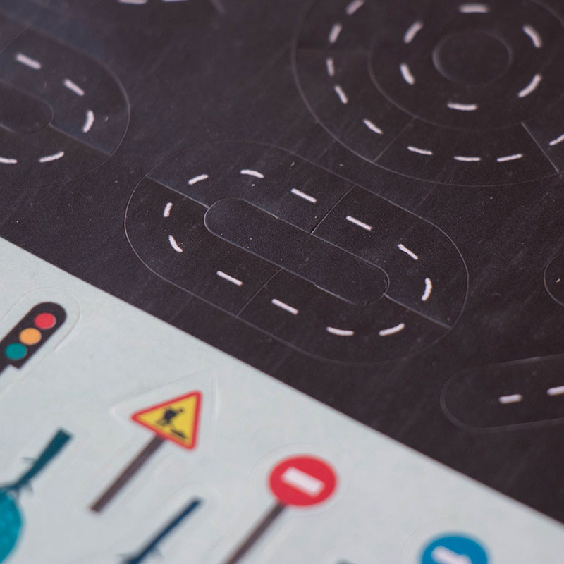 Creative activity with stickers